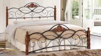 Кровать CANZONA дерево гевея/металл, 140*200 см (Double bed), красный дуб/черный фото Кровать CANZONA дерево гевея/металл, 140*200 см (Double bed), красный дуб/черный. Фото №1