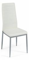 Стул Easy Chair (mod. 24) металл/экокожа, 40x42x95.5, слоновая кость/серый (поставляется по 4 шт). Фото №1