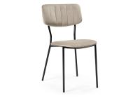 Стул Фиер серо-бежевый / черный глянец фото Стул Фиер серо-бежевый / черный глянец