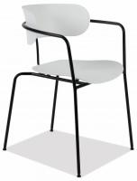 Кресло VAN HALLEN (mod. 2433) пластик/металл, 54,5х53,5х76 см, высота до сиденья 46 см, белый/черный (поставляется по 4 шт) фото Кресло VAN HALLEN (mod. 2433) пластик/металл, 54,5х53,5х76 см, высота до сиденья 46 см, белый/черный (поставляется по 4 шт). Фото №1