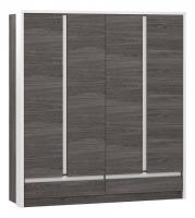 Шкаф комбинированный Virginia НМ 011.51, Белый Скандинавский/Ясень Анкор темный. Фото №1