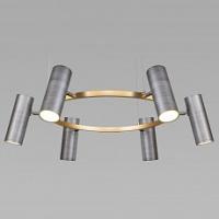Подвесная люстра Eurosvet Spacer 90103/6 матовый серый/золото фото Подвесная люстра Eurosvet Spacer 90103/6 матовый серый/золото. Фото №1
