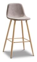 Барный стул 350B бежевый темный/дерево
