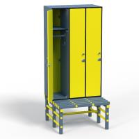 Шкаф 3:1 + скамья–подставка ПВХ фото Шкаф 3:1 + скамья–подставка ПВХ