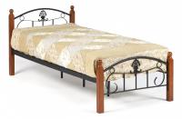 Кровать РУМБА (AT-203)/ RUMBA Wood slat base дерево гевея/металл, 90*200 см (Single bed), красный дуб/черный фото Кровать РУМБА (AT-203)/ RUMBA Wood slat base дерево гевея/металл, 90*200 см (Single bed), красный дуб/черный. Фото №1