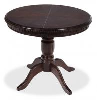 Стол STEFANO круглый бук, мдф, D90+30x77см, Tobacco. Фото №1