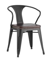 Стул TOLIX ARMS SOFT с подлокотниками черный матовый фото Стул TOLIX ARMS SOFT с подлокотниками черный матовый. Фото №1