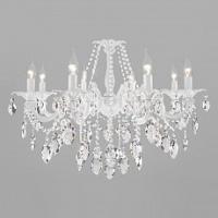 Подвесная люстра Eurosvet Veletta 10108/8 белый/прозрачный хрусталь Strotskis фото Подвесная люстра Eurosvet Veletta 10108/8 белый/прозрачный хрусталь Strotskis. Фото №1