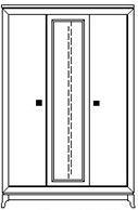 Шкаф для одежды Сабрина ММ-302-01/03 (с зеркалом)