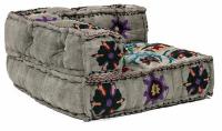Модуль мягкий угловой  Secret De Maison SOL (mod. 10234) cotton velvet, 80х80х43см, серый с цветами фото Модуль мягкий угловой  Secret De Maison SOL (mod. 10234) cotton velvet, 80х80х43см, серый с цветами. Фото №1