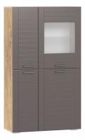 Шкаф комбинированный  Livorno  НМ 011.48-01, Софт Графит, Дуб Бунратти