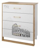 Сити СТЛ.336.04 Комод Бело-серый/Дуб небраска