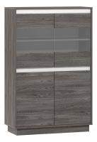 Virginia НМ 011.83 Шкаф для посуды Белый Скандинавский/Ясень Анкор темный (KR)