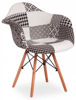 Кресло Secret De Maison CINDY SOFT (EAMES) (mod. 101) дерево береза/металл/мягкое сиденье/ткань, 61 х 60 х 80 см , black/white (черный/белый фото Кресло Secret De Maison CINDY SOFT (EAMES) (mod. 101) дерево береза/металл/мягкое сиденье/ткань, 61 х 60 х 80 см , black/white (черный/белый. Фото №1