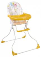 Стул для кормления Polini Kids Малышарики Солнечный день, белый. Фото №1