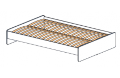 Кровать на каркасе двуспальная Силуэт (1600 х 2000) белый фото Кровать на каркасе двуспальная Силуэт (1600 х 2000) белый. Фото №2