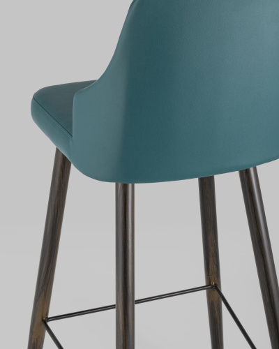 Стул барный Коналл экокожа темно-синий. Фото №8