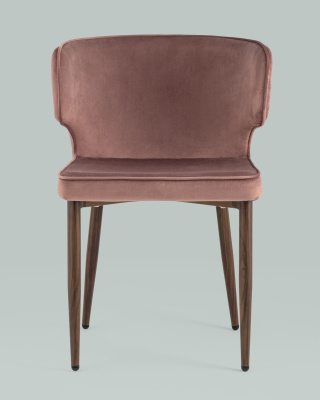Стул Матео велюр пыльно-розовый ножки дерево. Фото №5