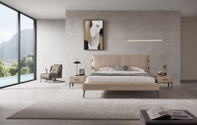 Кровать 1727 бежевая. Фото