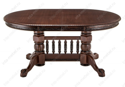 Стол деревянный Кантри орех с коричневой патиной. Фото