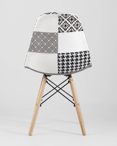 Стул DSW пэчворк черно-белый. Фото №7
