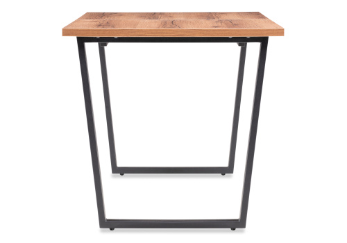 Стол деревянный Лота Лофт 140 25 мм дуб делано темный / матовый черный. Фото №4