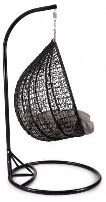 Кресло подвесное (mod. SC-007) с подушкой Металл/Искусственный ротанг, стойка:137х115х200м корзина:137х72х124см, стойка:черный,корзина:черны фото Кресло подвесное (mod. SC-007) с подушкой Металл/Искусственный ротанг, стойка:137х115х200м корзина:137х72х124см, стойка:черный,корзина:черны. Фото №2