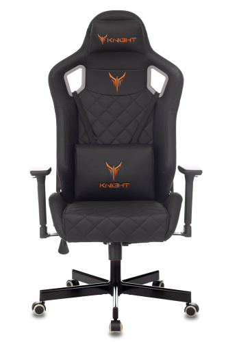Кресло игровое Knight OUTRIDER черный ромбик эко.кожа с подголов. крестовина металл. Фото №5