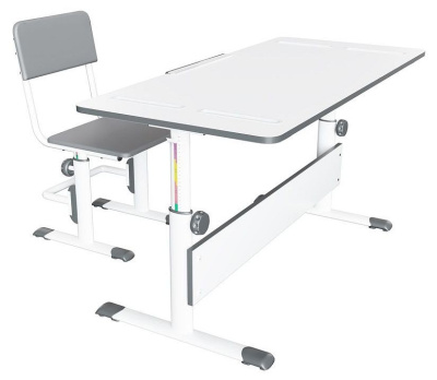 Стол учебный Polini Kids City D2, белый. Фото