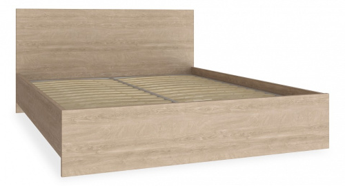 кровать 2000*1800 без накладки МДФ Анастасия АН-20К (с ламелью и опорами) дуб роше. Фото №1