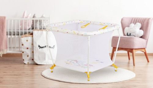 Манеж Polini Kids Малышарики Солнечный день, белый. Фото №10