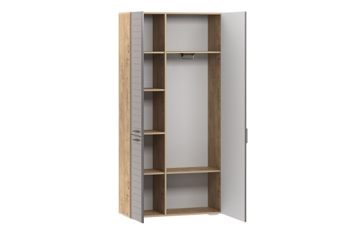 Шкаф для одежды Livorno НМ 013.36 (фасад с зеркалом), Софт Графит, Дуб Бунратти. Фото №2