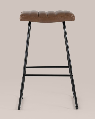 Стул барный Ковбой экокожа коричневый фото Стул барный Ковбой экокожа коричневый. Фото №5