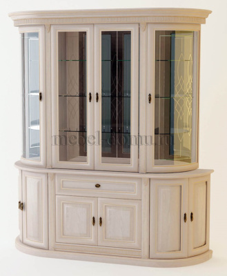 Витрина Милан 1 + комод Милан 2. Фото
