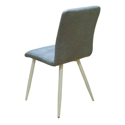 Стул Доби (Каркас (белый 9016 матовый) тк. коллекции Safari голубой 020). Фото