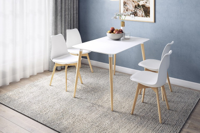 Сканди 1 Стол (обеденный) белый/светлый лак фото Сканди 1 Стол (обеденный) белый/светлый лак. Фото №2