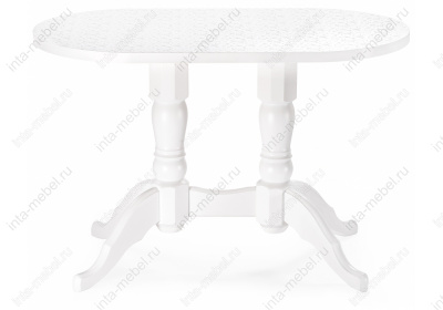 Стол деревянный Адней белый / рисунок фото Стол деревянный Адней белый / рисунок. Фото №2