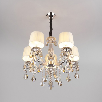 Подвесная люстра Eurosvet Argenta 10098/5 серебро/тонированный хрусталь Strotskis фото Подвесная люстра Eurosvet Argenta 10098/5 серебро/тонированный хрусталь Strotskis. Фото №2