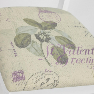 Стул Picasso ( PC-SC ) дерево гевея, 45х53х97см, pure white (белый 2-1), Ткань Прованс № 13  (поставляется по 2 шт). Фото