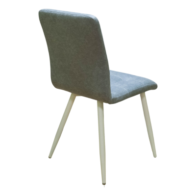 Стул Доби (Каркас (белый 9016 матовый) тк. коллекции Safari голубой 020). Фото