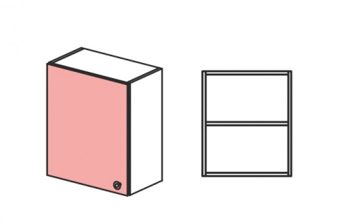 Шкаф навесной распашной Силуэт. Фото №1