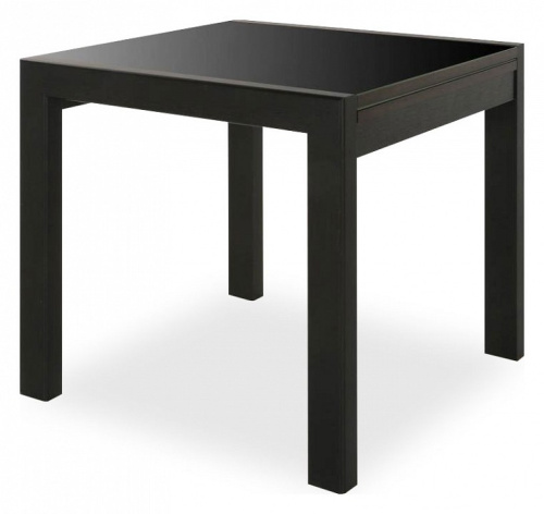 Стол Джокер-Бизнес 700*900(1800)*750 (Венге/стекло черный янтарь). Фото №1