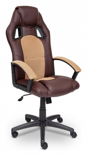 Компьютерное кресло DRIVER кож/зам/ткань, коричневый/бронза, 36-36/21 (id:  ). Фото №1
