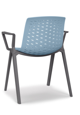 Стул Lux-4 каркас серый с подлокотниками фото Стул Lux-4 каркас серый с подлокотниками. Фото №2