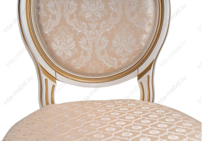 Стул деревянный Данте молочный с золотой патиной. Фото №5