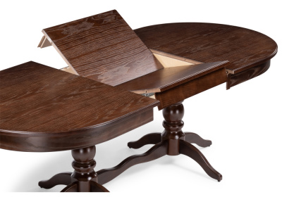 Стол деревянный Дейвер 160(220)х100 орех темный фото Стол деревянный Дейвер 160(220)х100 орех темный. Фото №4