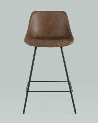 Стул полубарный TEXAS экокожа коричневый. Фото