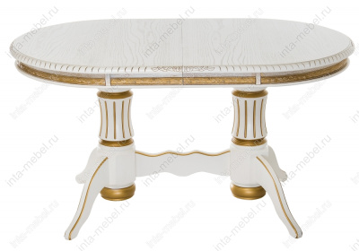 Стол Женева молочный с золотой патиной фото Стол Женева молочный с золотой патиной. Фото №4