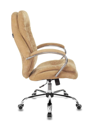 Кресло руководителя Бюрократ T-9950SL Fabric горчичный Velvet 73 крестовина металл хром фото Кресло руководителя Бюрократ T-9950SL Fabric горчичный Velvet 73 крестовина металл хром. Фото №5