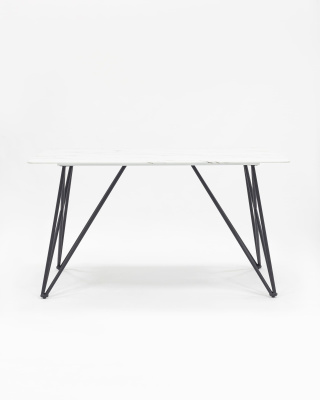 Стол обеденный Сакраменто 140*90 белый стеклянный. Фото